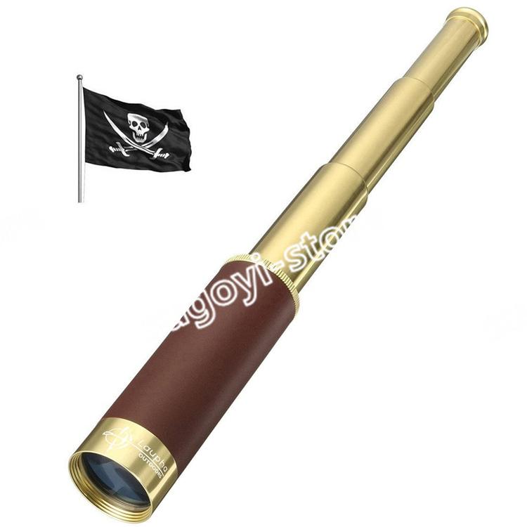 おもちゃの単眼鏡　海賊 海賊望遠鏡 ビンテージ単眼鏡 25×30 伸縮自在 小型 携帯便利 子供の
