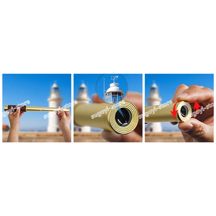 海賊望遠鏡 ビンテージ単眼鏡 25×30 伸縮自在 小型 携帯便利 子供の