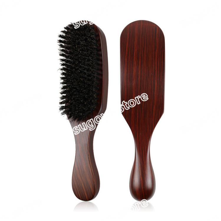 豚毛ヘアブラシ 櫛 コーム 木製 静電気防止/絡まない/子供の髪/濡れた