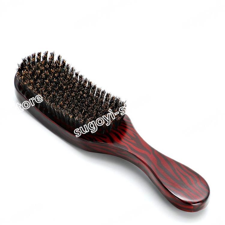 豚毛ヘアブラシ 櫛 コーム 木製 静電気防止/絡まない/子供の髪/濡れた