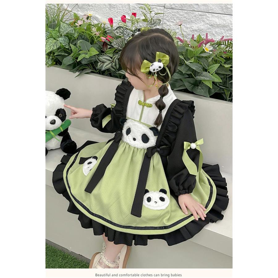 可愛い パンダワンピース ロリータ ワンピース コスプレ服 女の子 