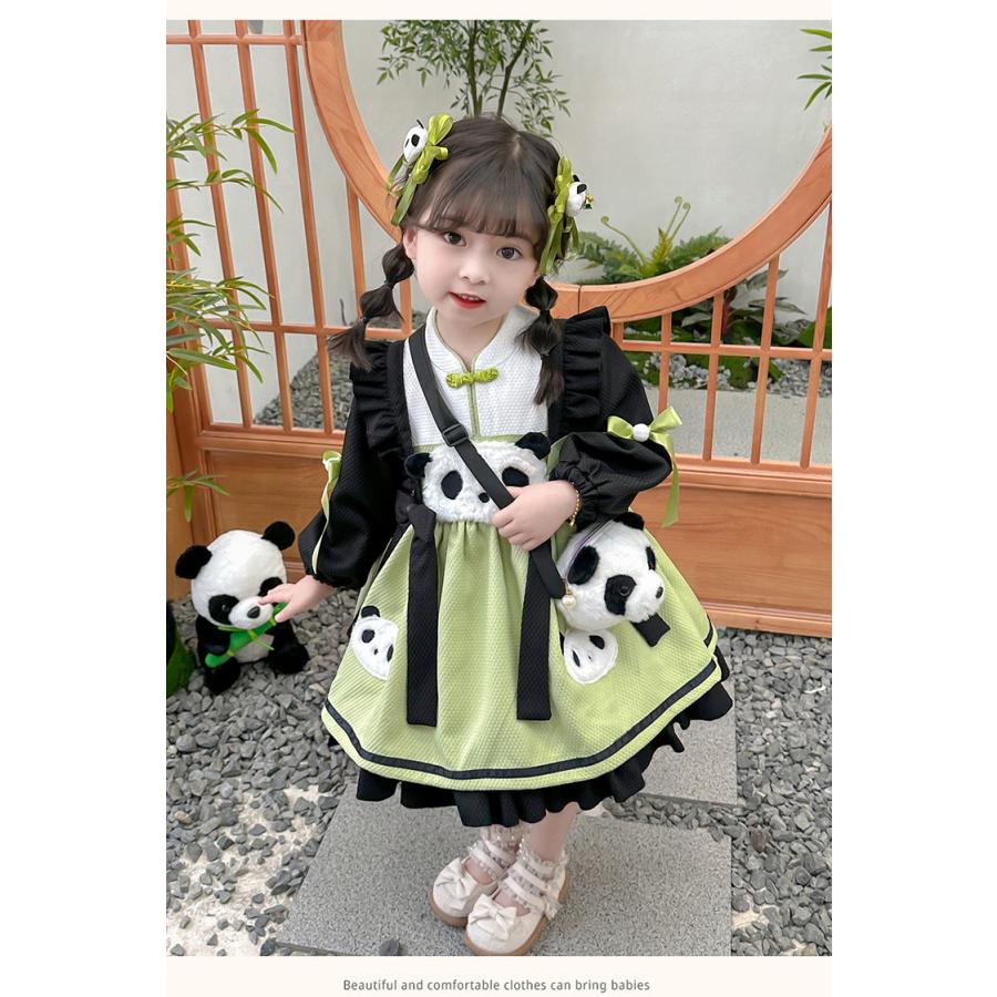 可愛い パンダワンピース ロリータ ワンピース コスプレ服 女の子 