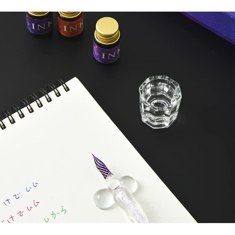 ガラスペン セット インク12色・ペン2本 グラデーション 筆ペン ペン