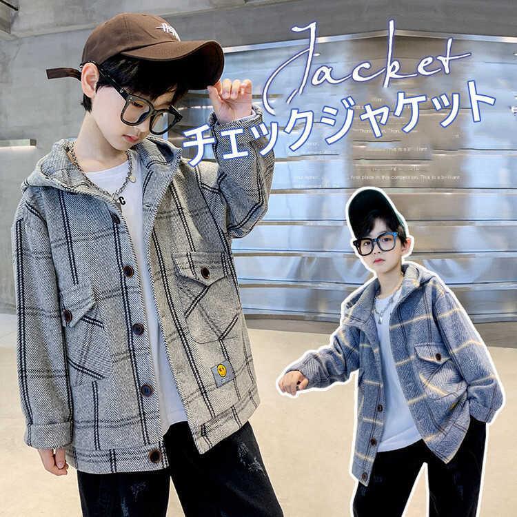 子供服 チェスターコート キッズ 男の子 コート チェック柄 ラシャコート ジュニア トレンチコート アウター 暖かい おしやれ 秋冬 韓国 ...
