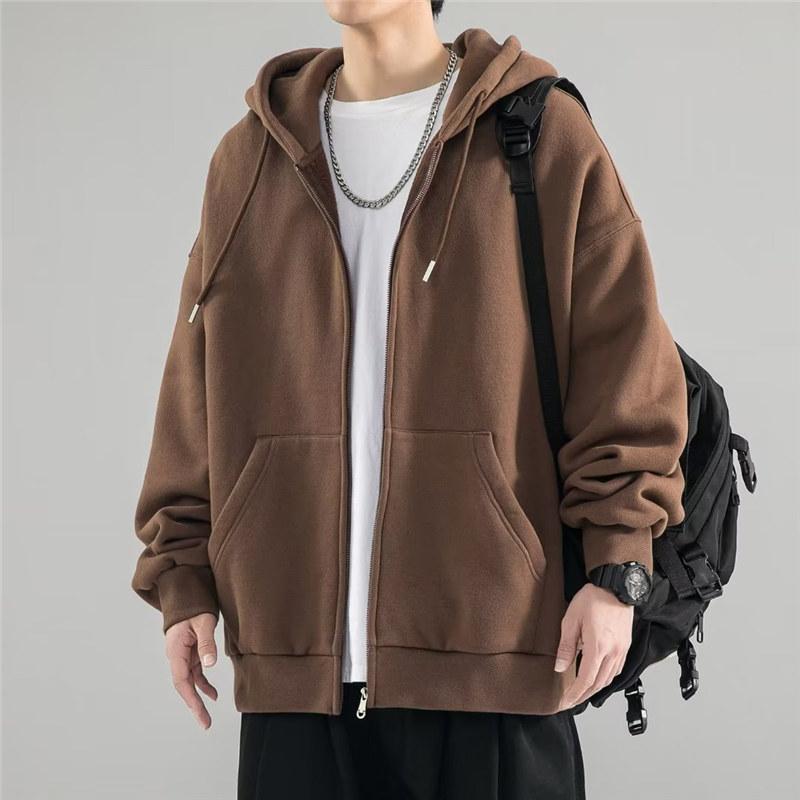 パーカー メンズ 長袖 スウェット トップス 学生 ジップアップ