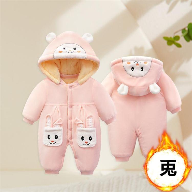 ベビー服 ロンパース 70cm 9kg 多色動物柄 帽子・ビブ・ぬいぐるみ付き ベビー服 ロンパース 70cm 9kg 多色動物柄 帽子・ビブ・ぬいぐるみ付き