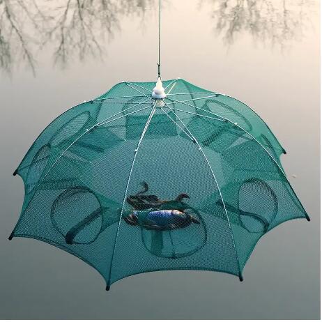 大型 八角網 網 八ツ手 軽量 コンパクト収納 折り畳み式 エビ カニ 小