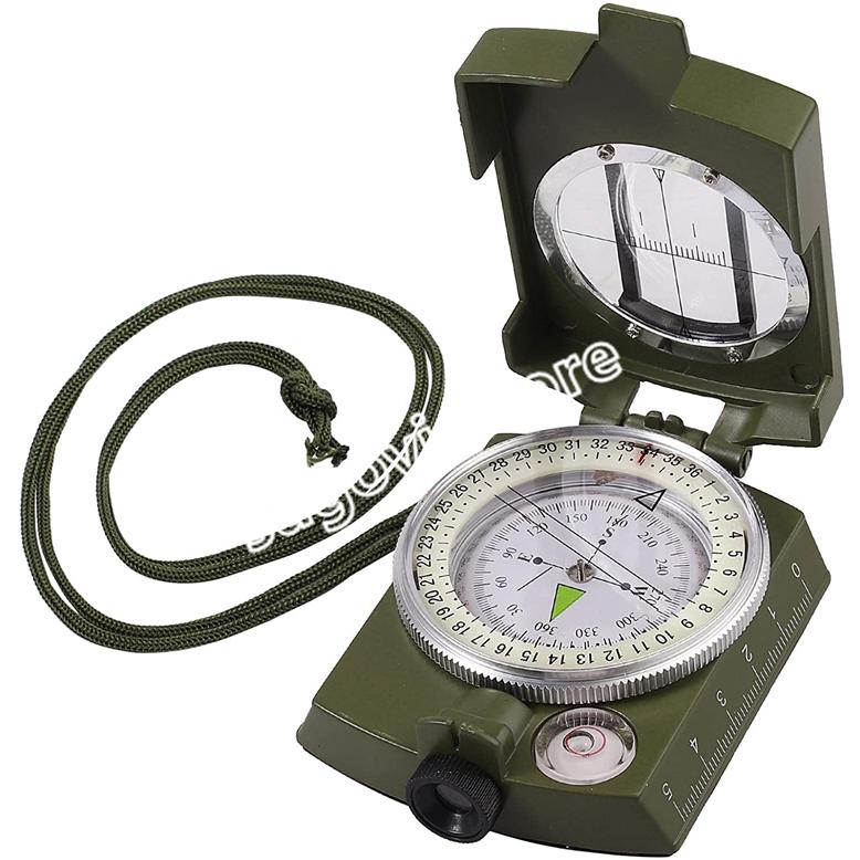 六二式 折りたたみ式コンパス　方位磁針　革製ケース・キルビメーター付き　中国軍 六二式 折りたたみ式コンパス 方位磁針 革製ケース