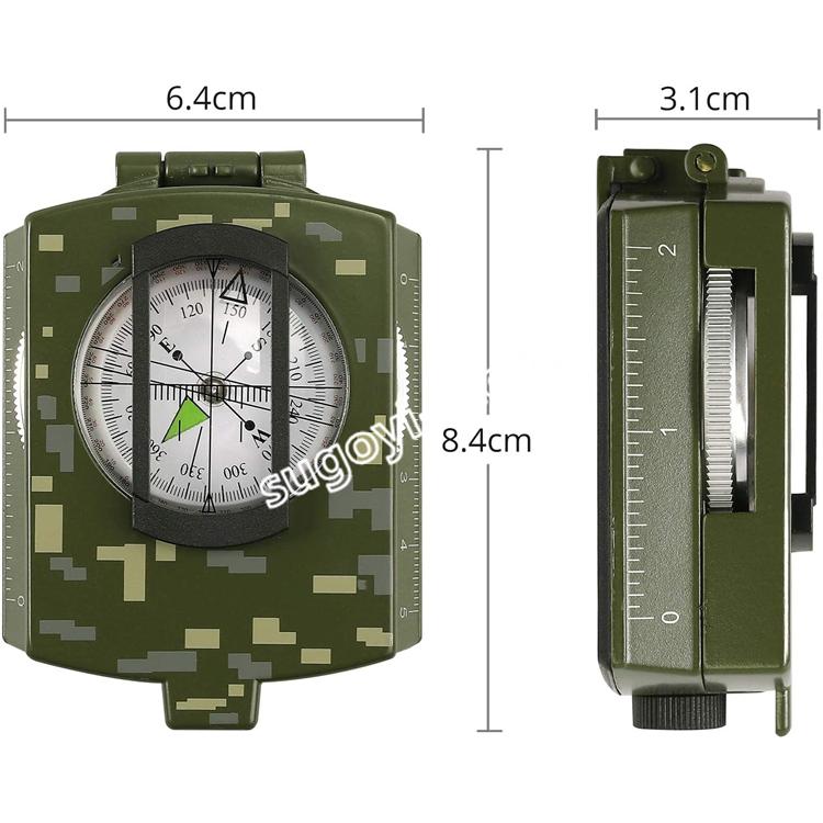 六二式 折りたたみ式コンパス　方位磁針　革製ケース・キルビメーター付き　中国軍 六二式 折りたたみ式コンパス 方位磁針 革製ケース・キルビメーター