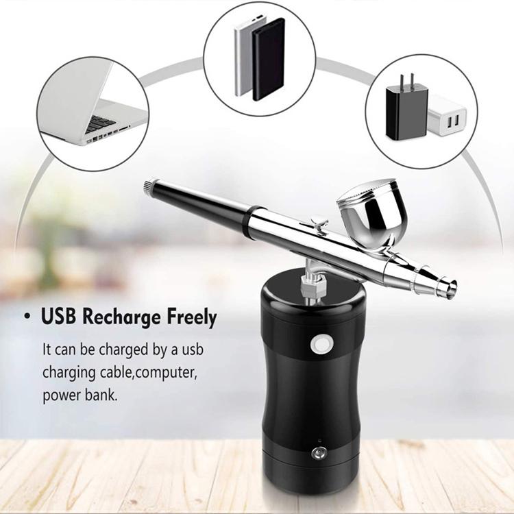 エアブラシ 充電式 ダブルアクション コンプレッサーセット USB充電式