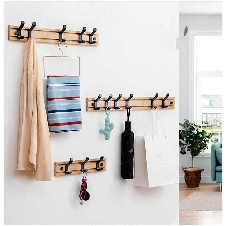 ウォールハンガー 壁取り付け式コートラック 6連フック 可動式 壁掛け