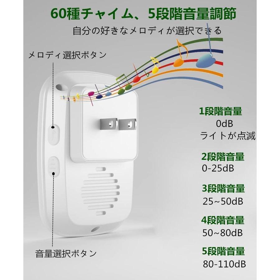 呼び出しベル ナースコール 介護用品 SOS 介護鈴 高齢者/妊婦/患者向け 防犯ブザー ポケベル 工事不要 緊急コールセット (送信機*3受信機*2) 電子日本語説明書｜sugoyi-store｜02