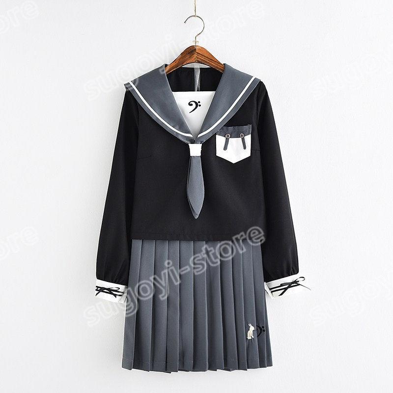 セーラー服 長袖 女子制服 単品 セット 学生服 高品質 女子高校生 コスチューム ブラック グレー Jk制服 可愛い 前開き コスプレ 学園祭 文化祭 仮装 本格制服 Jk 0042 スゴイストア 通販 Yahoo ショッピング