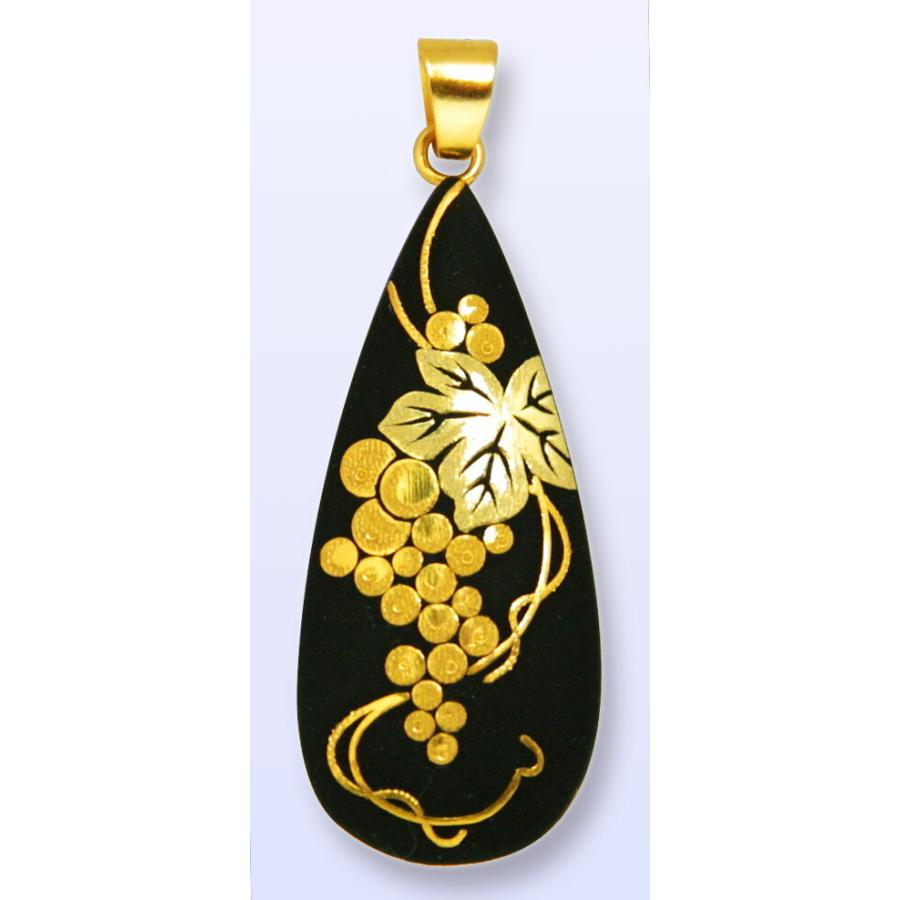 ペンダント 葡萄 P-26 ネックレス 肥後象嵌 肥後象眼 純金細工