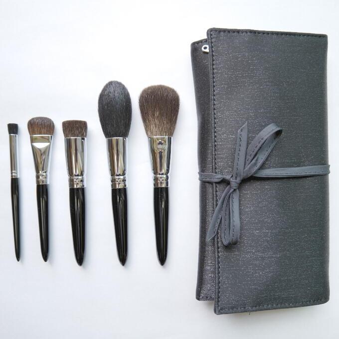 竹宝堂 熊野筆 高級 メイクブラシセット 5本 Regular-5set-A