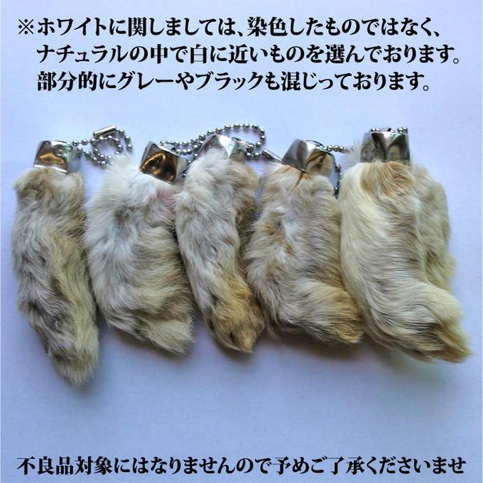 キーホルダー ラッキーラビットフット ホワイト Lucky Rabbit Foot