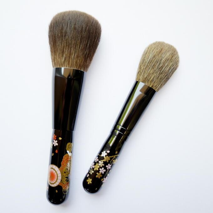 竹宝堂 熊野筆 蒔絵 化粧ブラシ 携帯用 リップ パウダー チーク 【公式