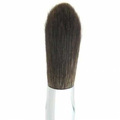 竹宝堂 熊野筆 メイクブラシ フェイスブラシ 灰リス RE20-2 丸平型 お