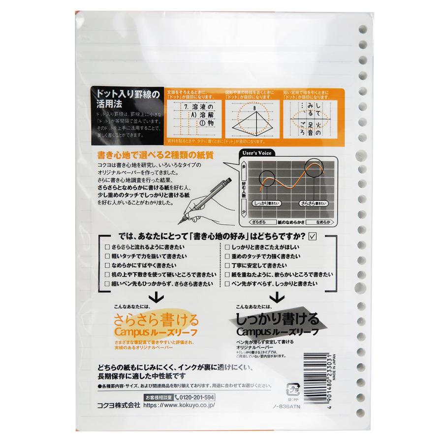 コクヨ キャンパス 2冊 100枚 B5 B罫 さらさら書ける ドット入罫線 ノ 6btx2am ルーズリーフ 全国一律送料無料 ルーズリーフ