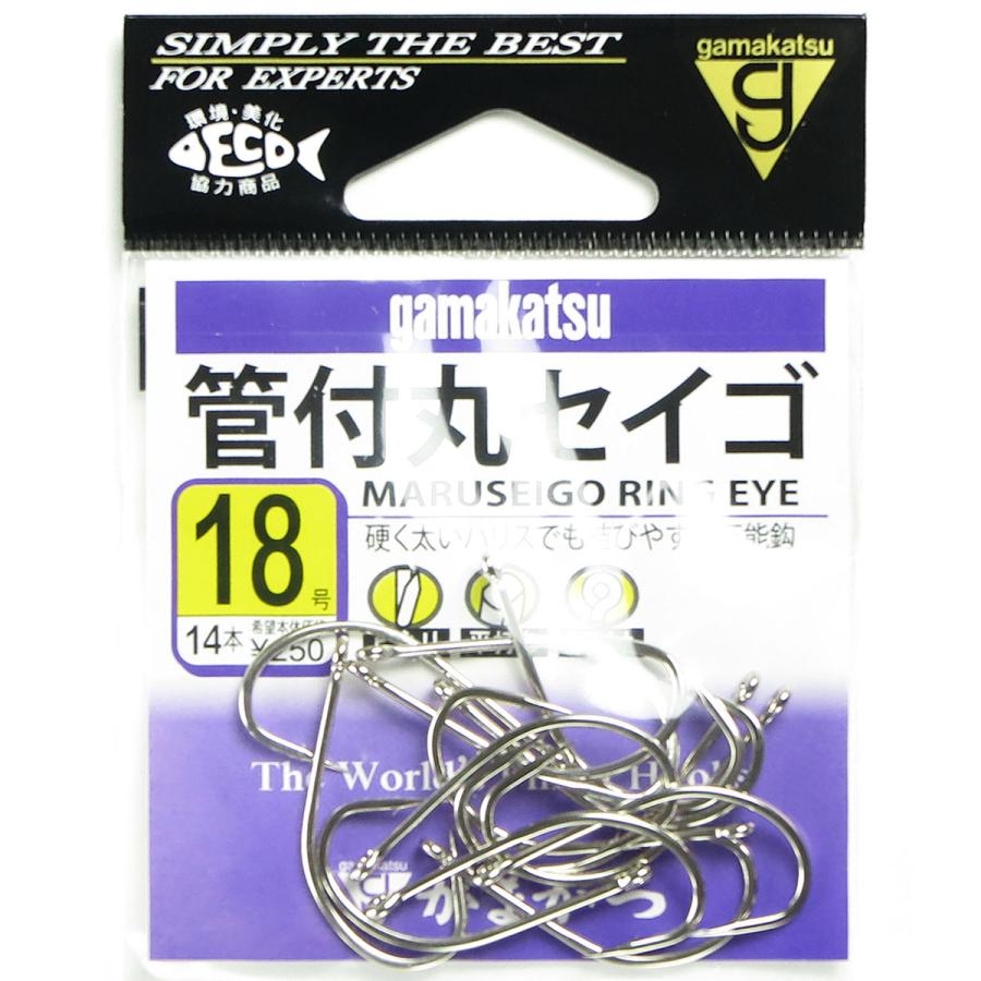 Gamakatsu がまかつ 管付丸セイゴ 白 18号 入数:14本 : すぐる屋 Gamakatsu がまかつ 管付丸セイゴ 白 18号 入数:14本 : すぐる屋