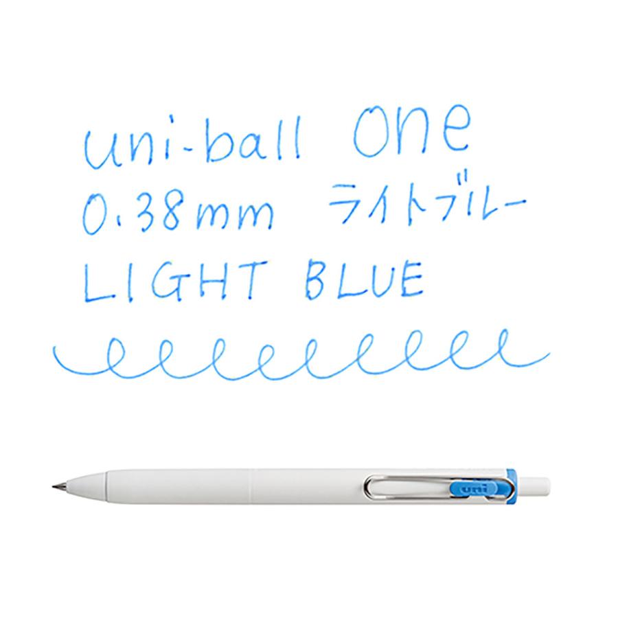 ボールペン 三菱鉛筆 ゲルインク ユニボールワン uni-ball one 0.38mm ライトブルー UMNS38-8 あわせ買い商品800円以上｜suguruya｜03