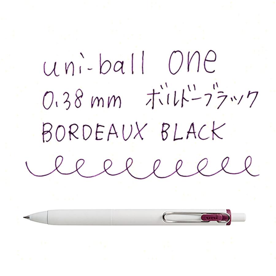 ボールペン 三菱鉛筆 ゲルインク ユニボールワン uni-ball one 0.38mm ボルドーブラック UMNS38-60 あわせ買い商品800円以上｜suguruya｜03