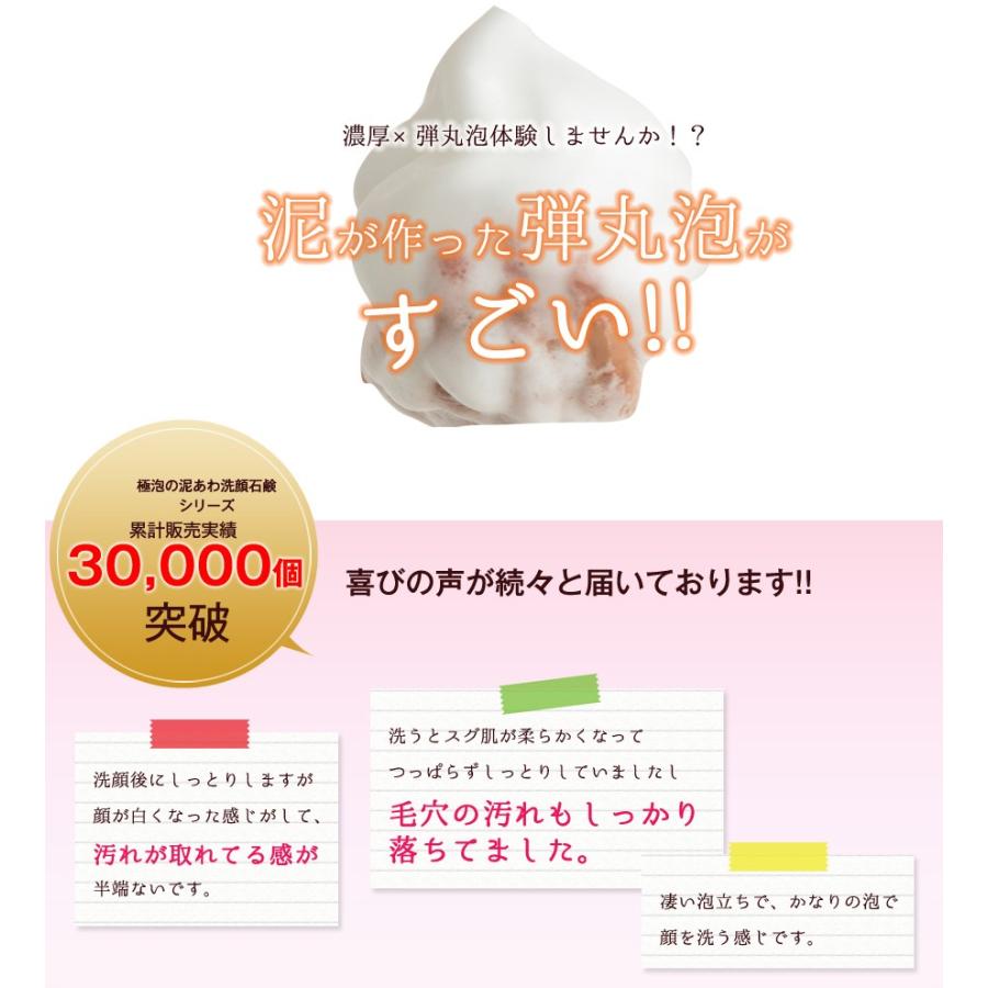 泥パック 泥洗顔 どろあわわ 極泡の泥あわ洗顔石鹸頂 130g ガスール 