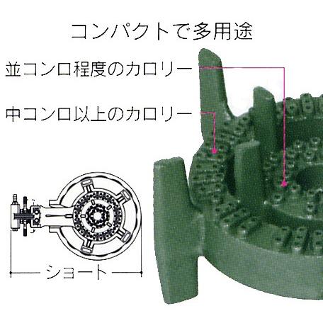 都市ガス　12A　13A　2重　大鍋　調理　厨房　2S　KT-2S　Φ13mm　コンロ　ガス　2連　丼　鋳物　ドンブリ付　業務用　鋳物コンロ　イベント　催事　用　ガスホースエンド