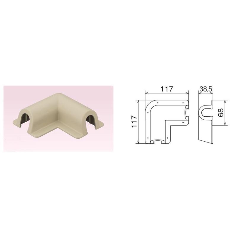 オンダ製作所 屋外対応 簡易リフォーム 給水給湯配管 スポットカバー 平面エルボ