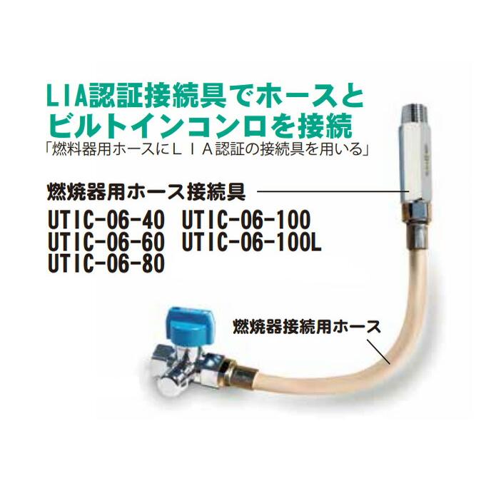 プロパン LPG 液化石油 ガス 燃焼器用 ホース接続アダプター LIA 認証