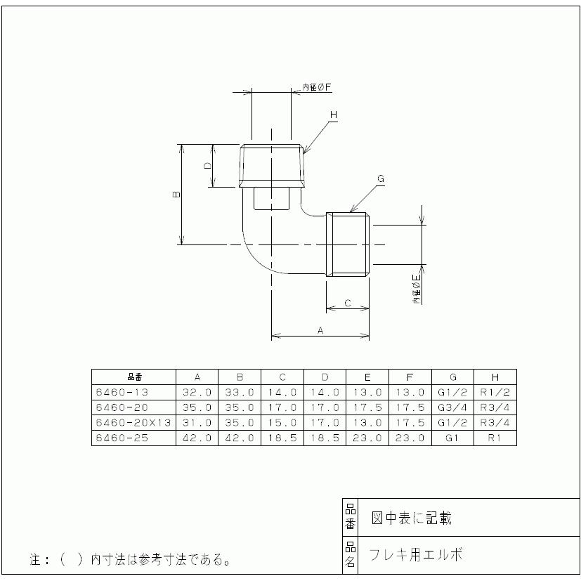 エルキページ カクダイ,フレキ用エルボ(呼び25mm,R1テーパーネジ×G1平行ネジ)青銅製