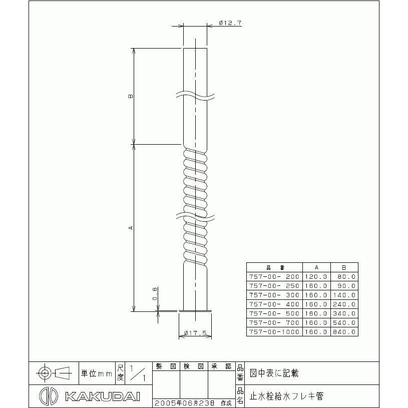 カクダイ（KAKUDAI） メール便対応,カクダイ,止水栓給水フレキ管(管外
