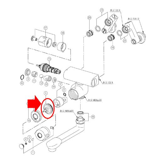 INAX（イナックス） LIXIL,INAX,A-936,カムケース部,定量止水機能付水