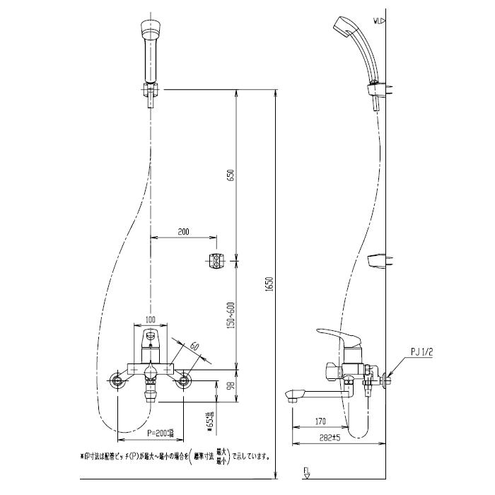 LIXIL,INAX,BF-7135S,シングルレバー式シャワーバス水栓,アステシアシリーズ(スプレーシャワー付)|suidou|02