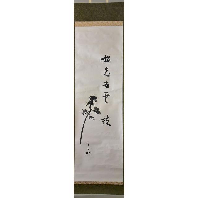 表千家 堀内 宗完 自画賛一行軸 「松老万年枝」 : tc4368 : すいぎょく 