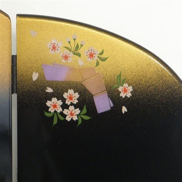 ひな人形 ひな道具 単品 部品 売り 三曲屏風 円屏風のしめ桜 110791