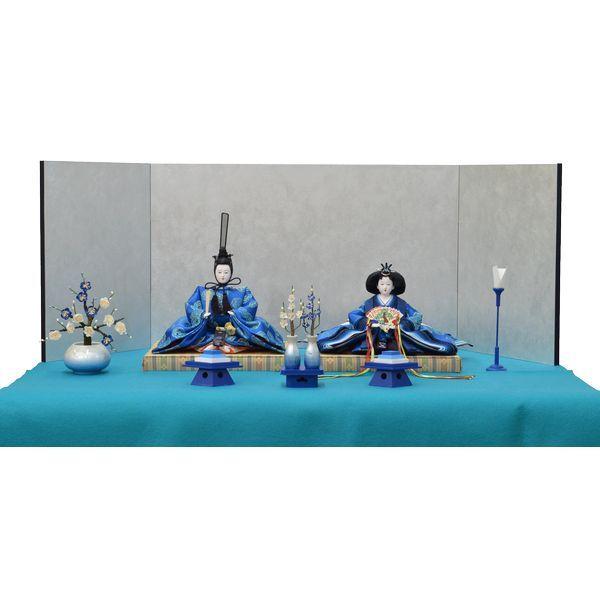 ひな人形 ７点セット 親王毛せん飾り きよら 青 京十番 三五 スカイブルー シルク 銀屏風 青毛せん 銀彩青徳利 ひいな 清水 久遊 Ke36aqg Www Vciaudio Com