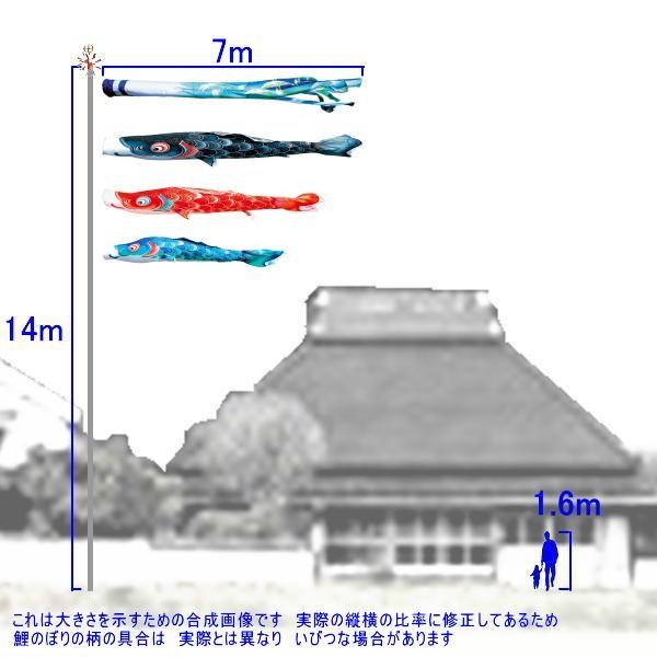 鯉のぼり 徳永鯉 803 ノーマルセット 風舞い 7m3匹 風舞い吹流し