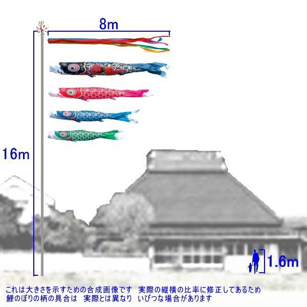 鯉のぼり 徳永鯉 2957 ノーマルセット 金太郎ゴールド鯉 8m4匹 金太郎