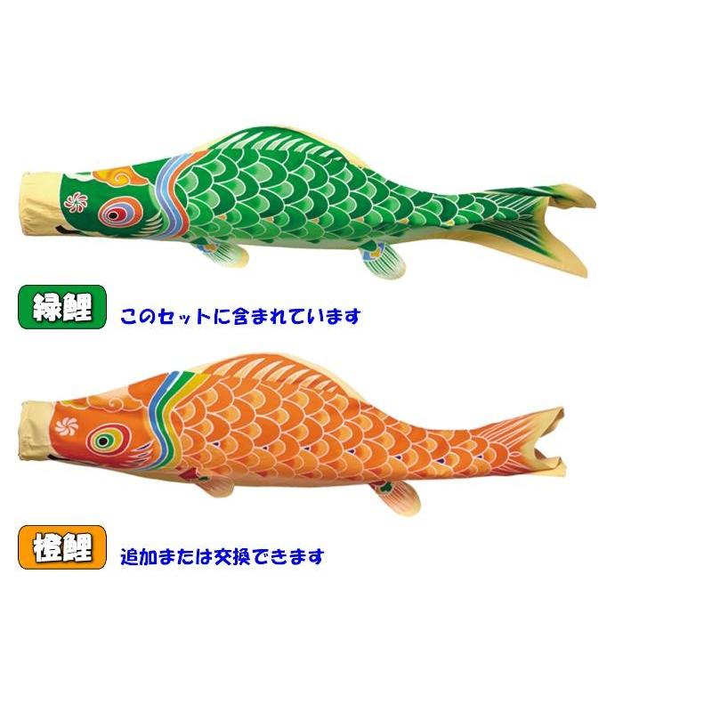 鯉のぼり 錦鯉 TEN204N ノーマルセット 天 2間4匹 浪千鳥吹流し 撥水加工 139600760_4