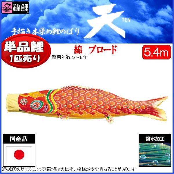 鯉のぼり単品 錦鯉 天 赤鯉 ３間