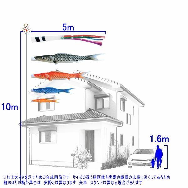 鯉のぼり キング印鯉 1711750 ノーマルセット 瑞宝撥水 5m4匹 瑞宝五色
