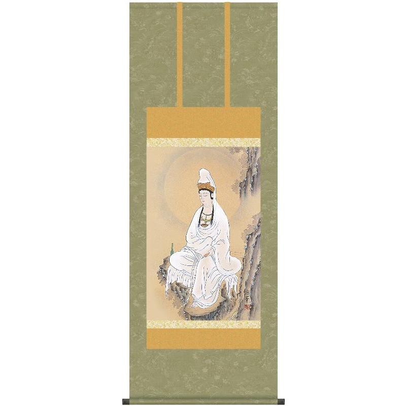 掛軸 三幸 第50集 岩上観音 尺五 50E1-K545 大森 宗華 140347722 美術、工芸品-楽器、手芸、コレクション-掛け軸