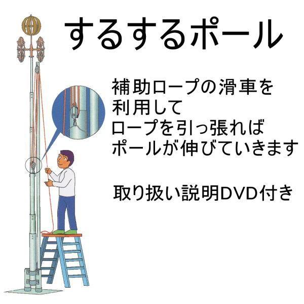 鯉のぼり スルスルポール 12m Wパイル埋込式 6m用 146837001_2