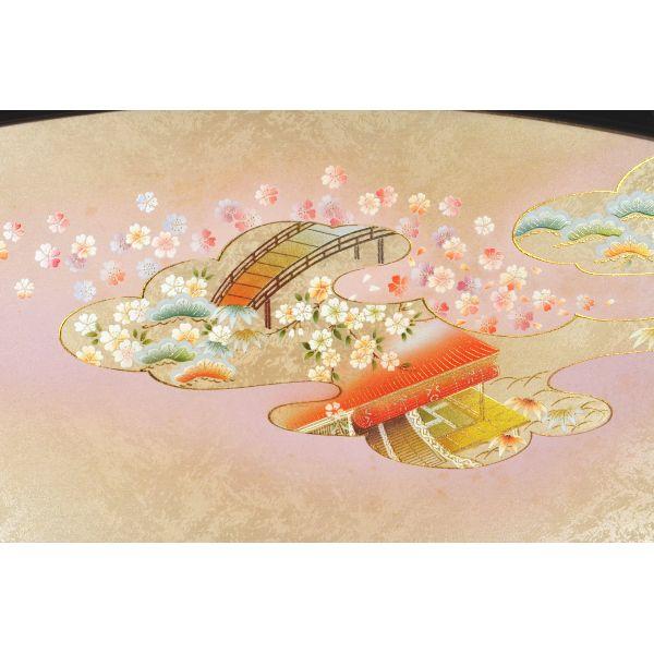 ひな人形 ひな道具 単品 部品 売り 三曲屏風 13号 金彩彩雲桜