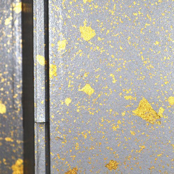 25号 極上金箔 屏風 楽天市場】【屏風】極上金屏風 6号 金沢箔 (高18cm×中幅30cm×袖