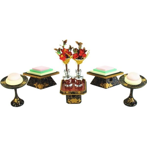 ひな人形 ひな道具 単品 部品 売り 前飾道具 三品道具 三品 菱高三方木製総盛上 167535 ひな人形 ひな道具 単品 部品 売り 前飾道具 三品道具 三品 代塗