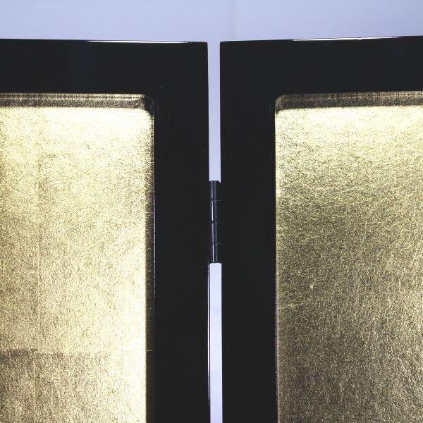 金屏風　金沢箔　三つ折　27cm+62cm+27cm 高さ33cm 専用箱入り 楽天市場】金沢箔 屏風の通販