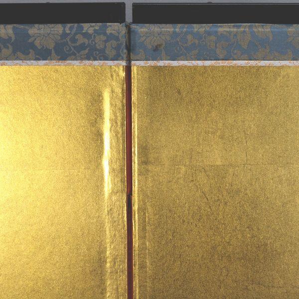 屏風 30号四曲 箔押二重 極上本仕立 高さ90cm ×中幅91cm ×袖幅