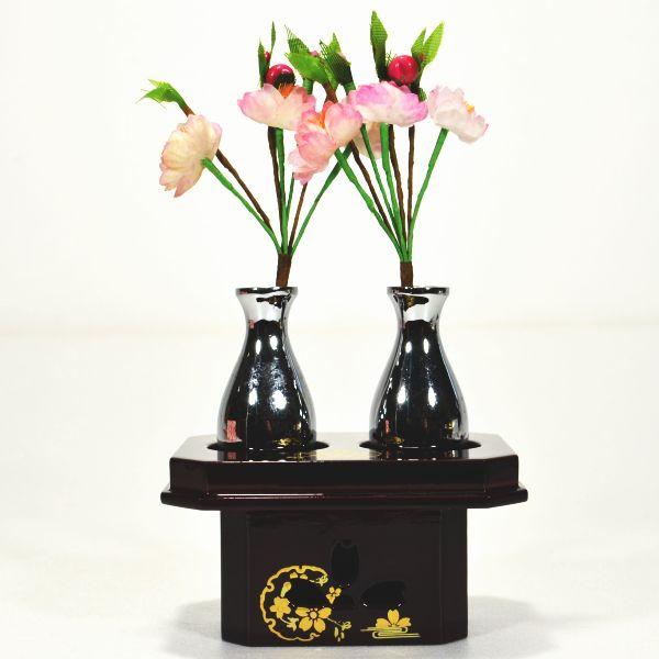 雛人形　桃の節句　雛道具　30号六点セット　金彩雪輪桜　溜塗 ひな人形 お道具単品 ひなお道具9点セット 溜塗 牡丹桜 30号 : 人形の